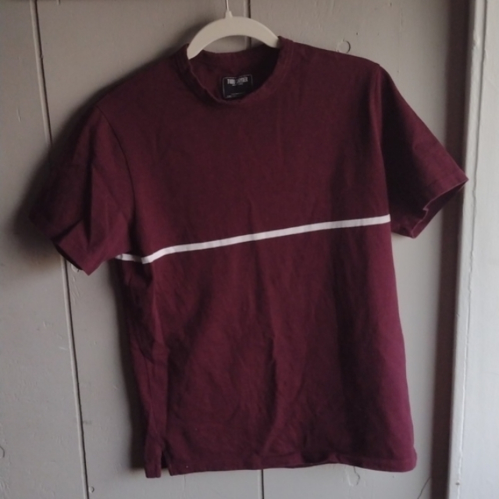 Todd Snyder Vintage Inspired Stripe T-shirt Heavy Cotton Men's Small S Maroon